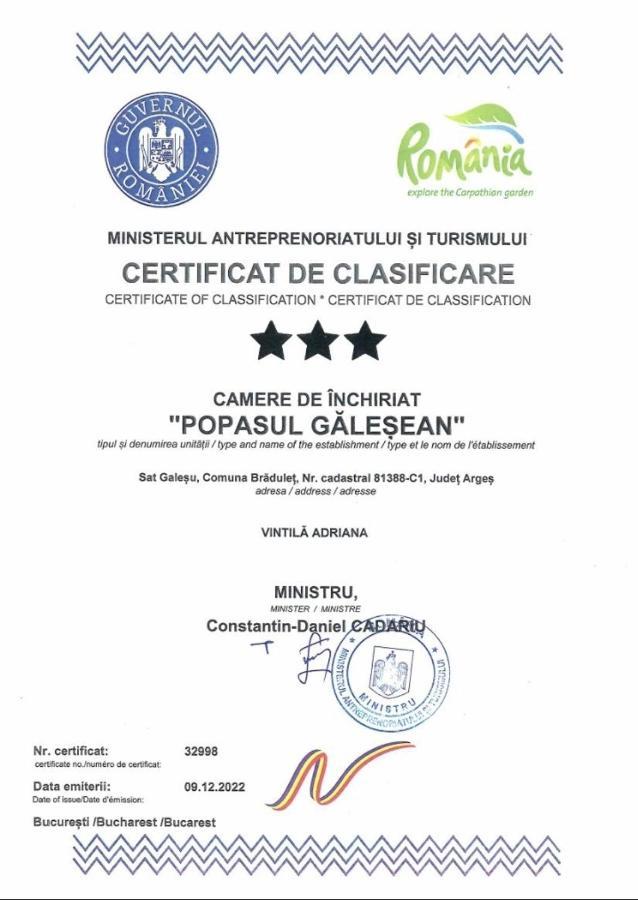 Popasul Galesean Galesu Exterior foto